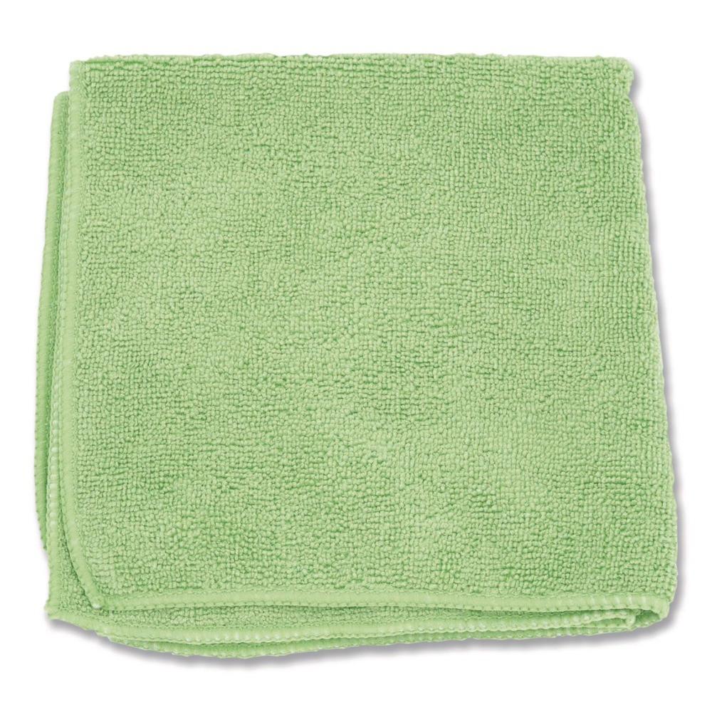Boardwalk Microfiber Cloths, 12 x 12, Green, 12/Pack
