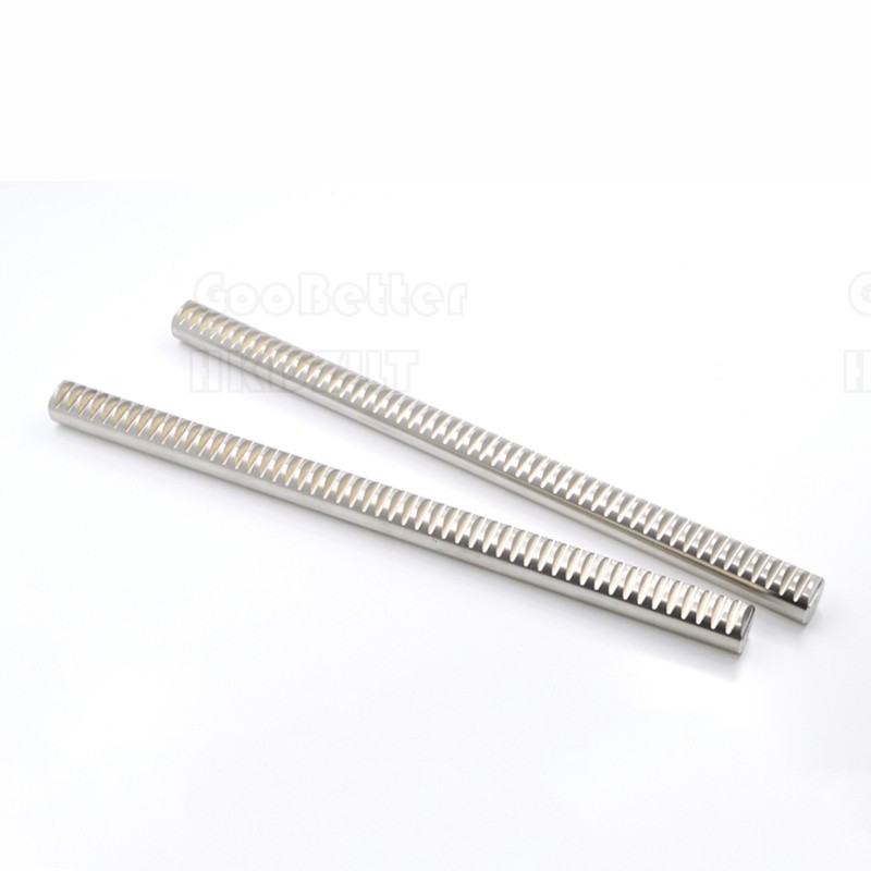 Round Gear Racks 0.5 – 2 Module 300 mm For CNC Router Linear Motion A2 Stainless
