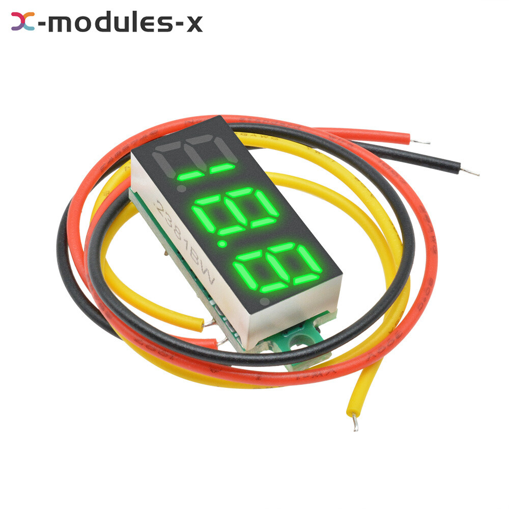 1-10PCS Mini DC0-100V 0.28In 3-Digital Voltmeter LED Voltage Panel Meter 3 Wire