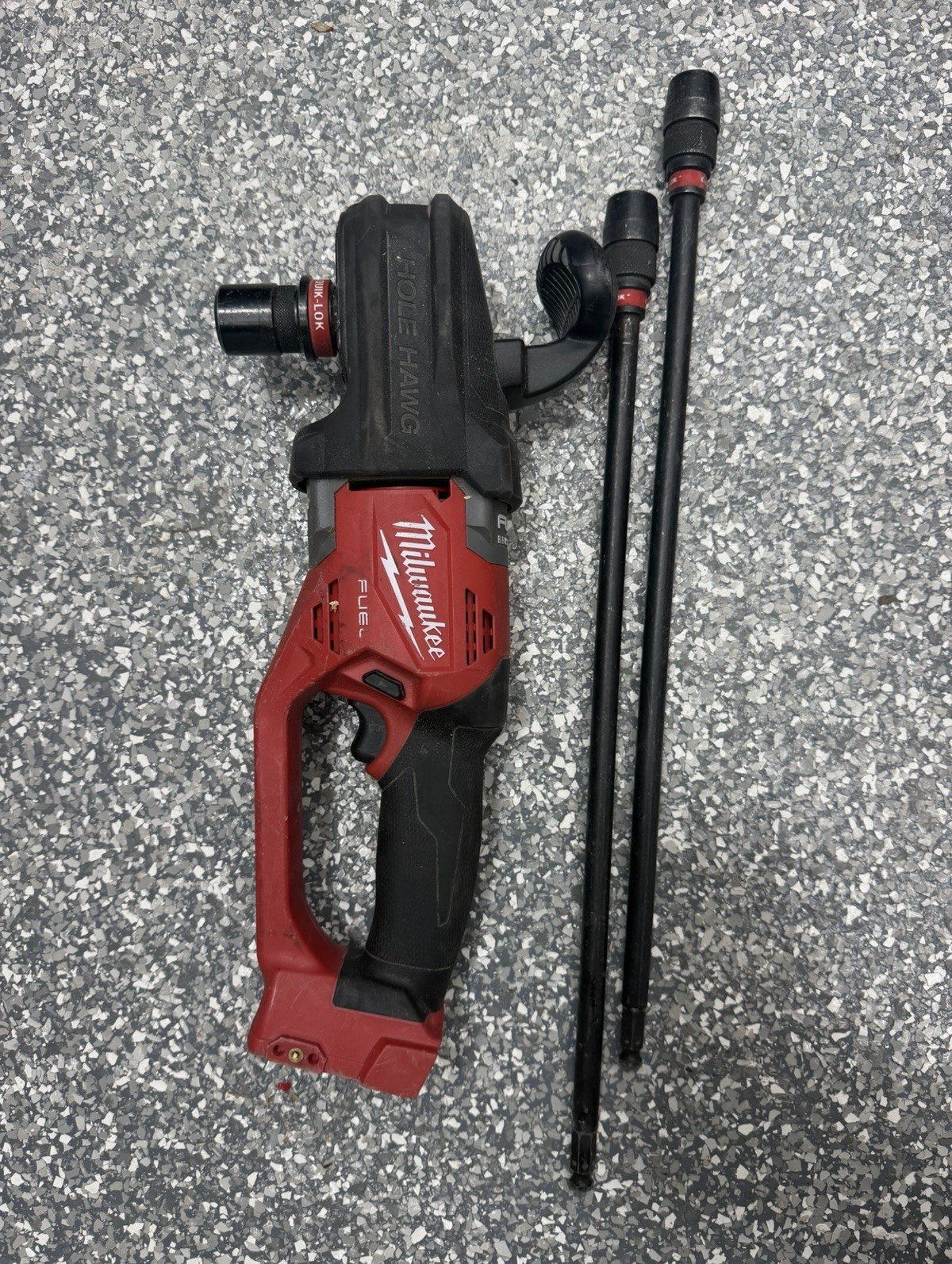 Milwaukee Hole Hawg 2808-20 Right Angle Drill with Quik-Lok Extensions