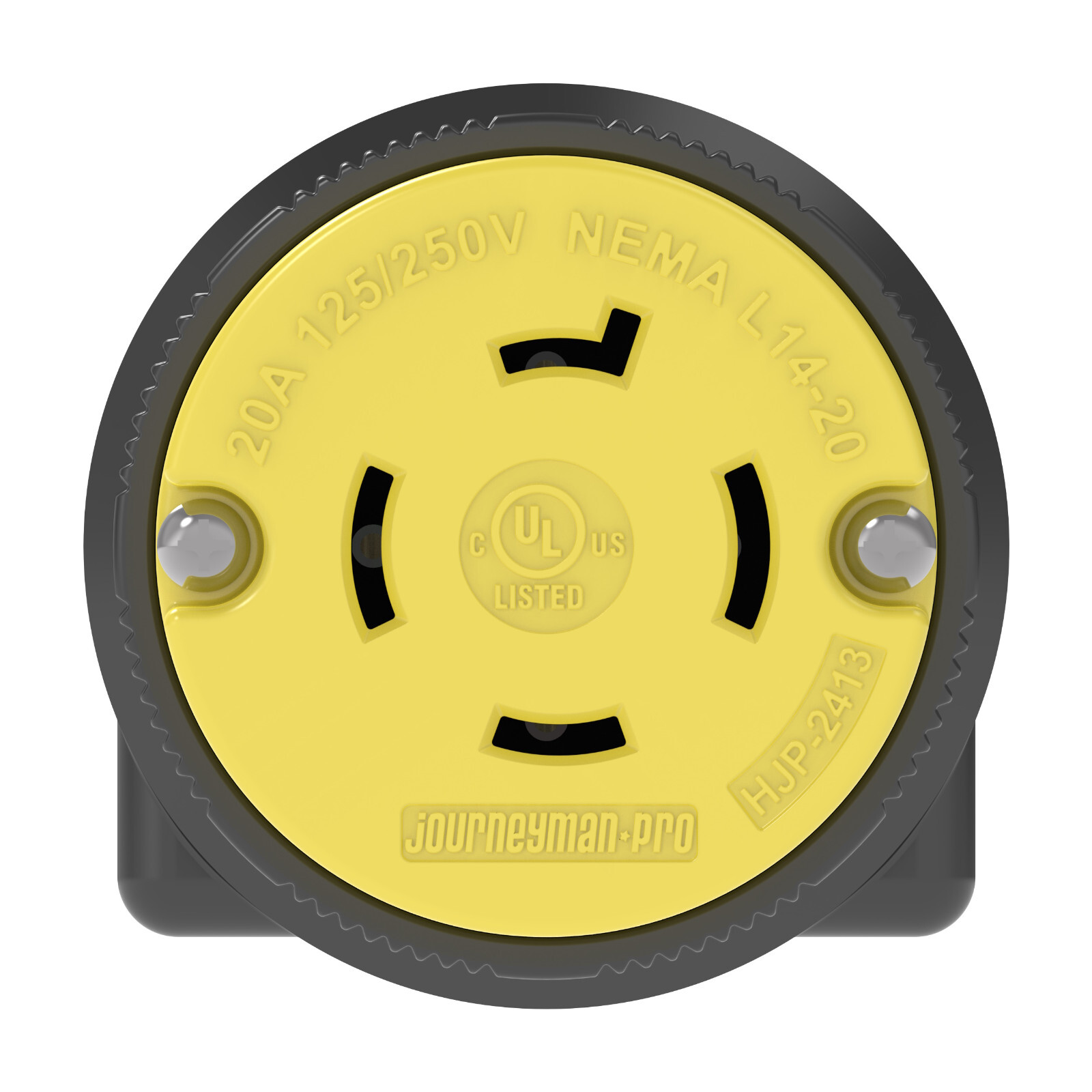 20 AMPS 125/250 Volts Turn Lock Connector Plug 4 Prong 20A L1420C 2413 L14-20R
