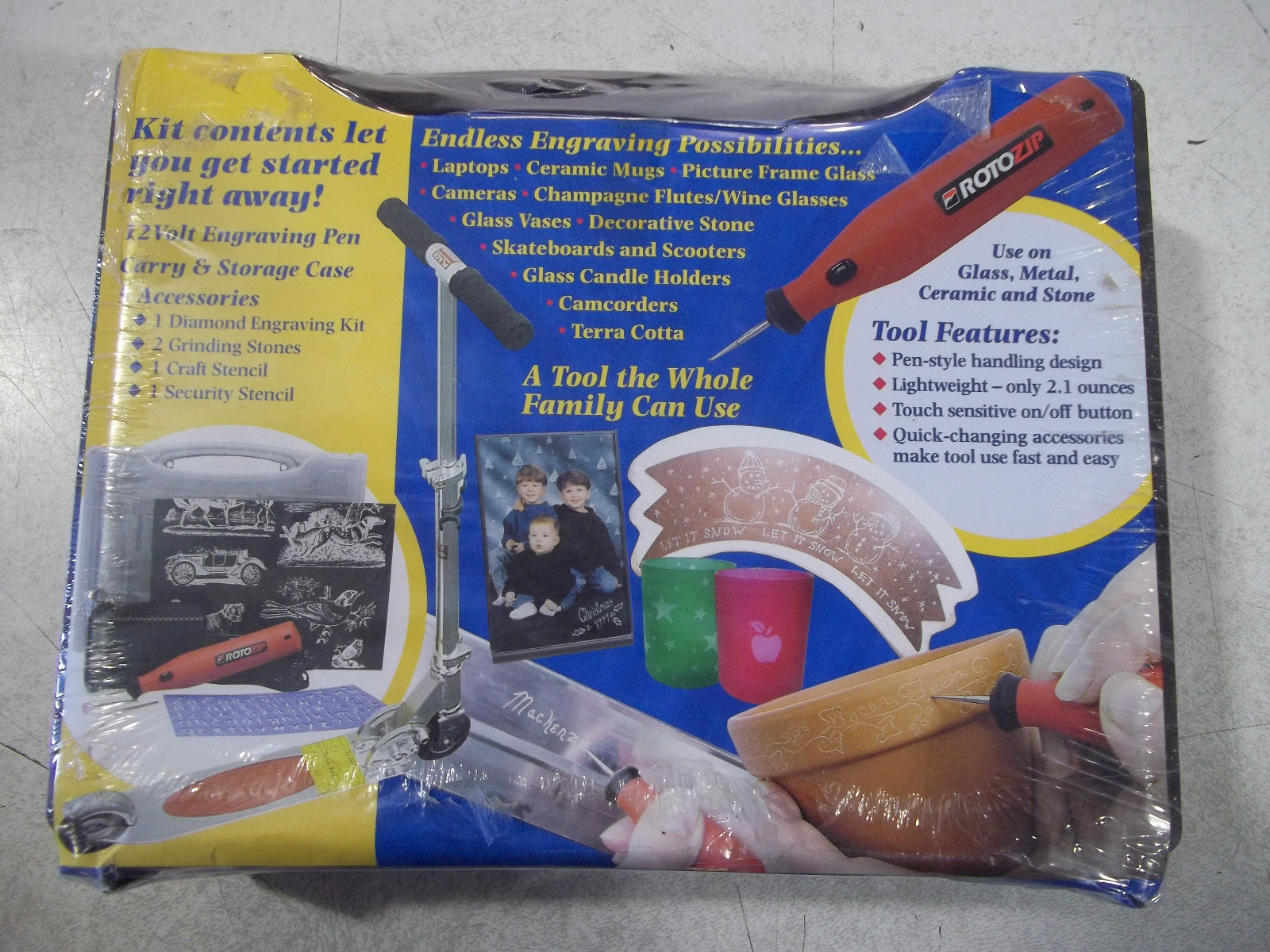 NEW Corded Electric RotoZip Security & Creativity Engraving Engraver Tool Kit