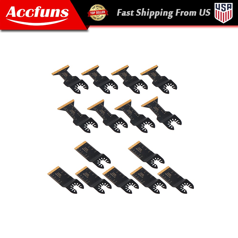 15 Metal Cutting Universal Multitool Blades Kit Piece Oscillating Saw Blades