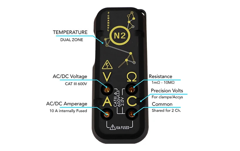 Curien N2 Neuron 2-Channel Graphing Wireless Bluetooth Multimeter w/Accessories