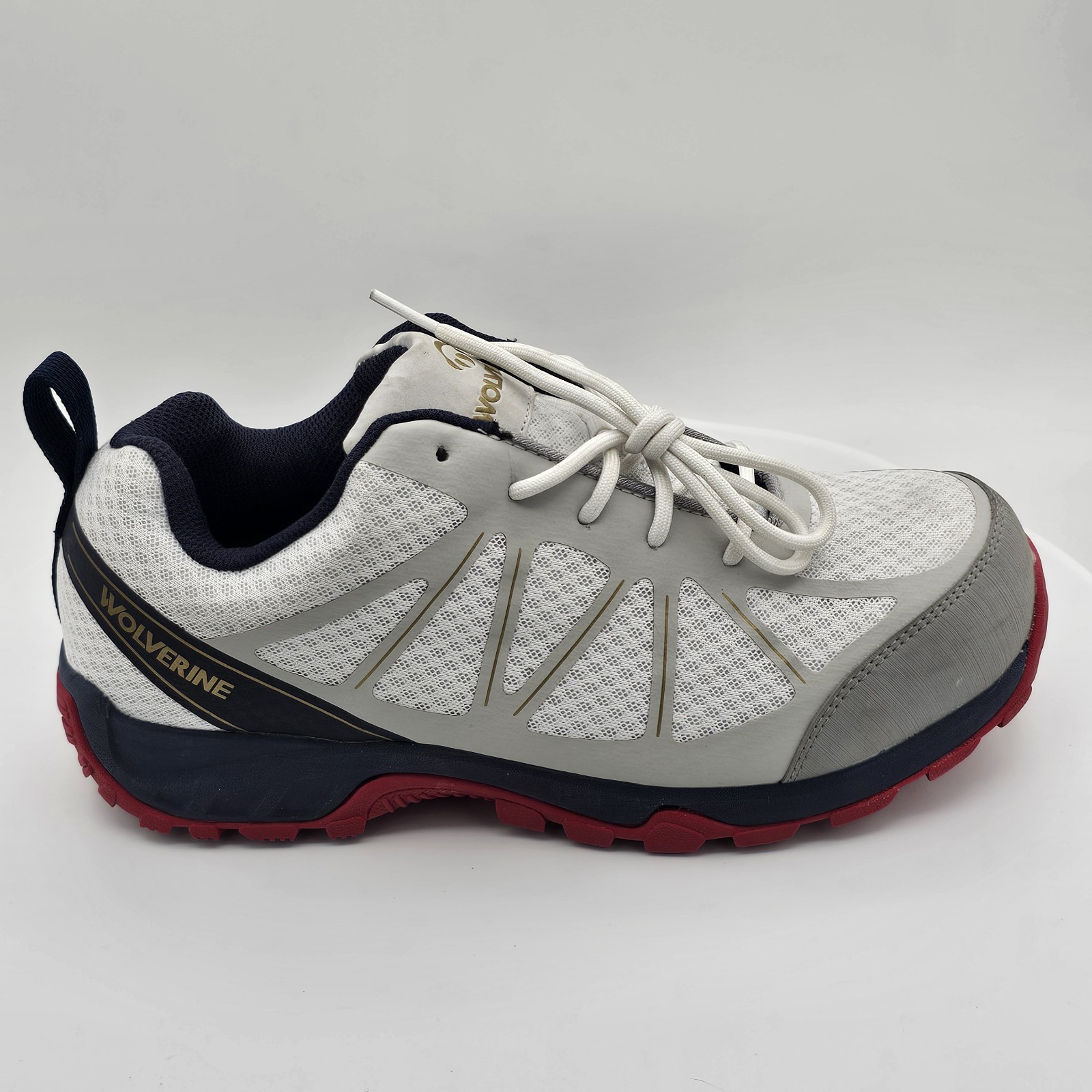 Wolverine Amherst II CarbonMAX Gray Blue Red Mens 8.5 Composite Toe Work Shoes
