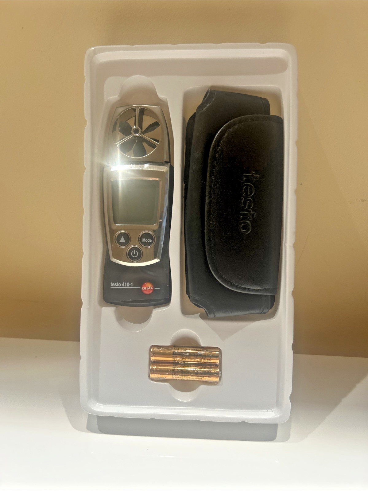 Air Speed Velocity/Temperature Meter Tester 410-1 Testo Digital Vane Anemometer