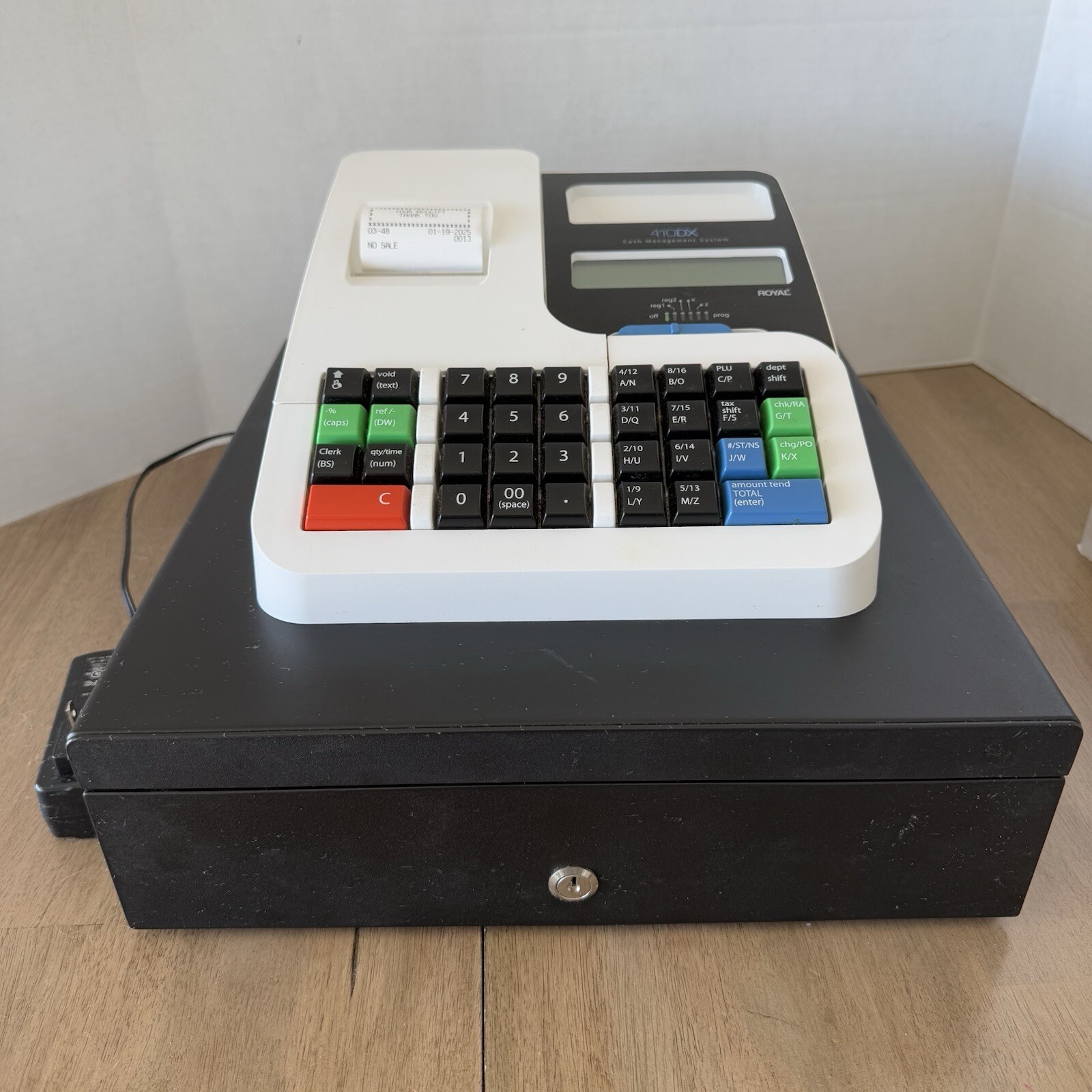 Royal Electronic Cash Register Royal 410DX Cash Management System NO KEY