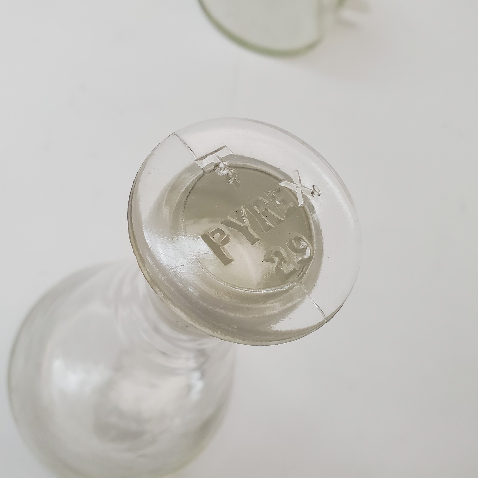 Vintage Apothecary Glassware Lot (6) – Pyrex, Kimax, TCW Co, Erlenmeyer Flask