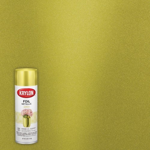 1Pc Krylon 8 Oz. Premium Foil Metallic Yellow Spray Paint