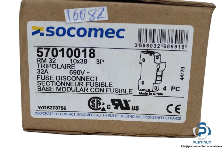 SOCOMEC RM32 10X38 3P FUSE SWITCH DISCONNECTOR_57010018_SOCOMEC RM3210X383P