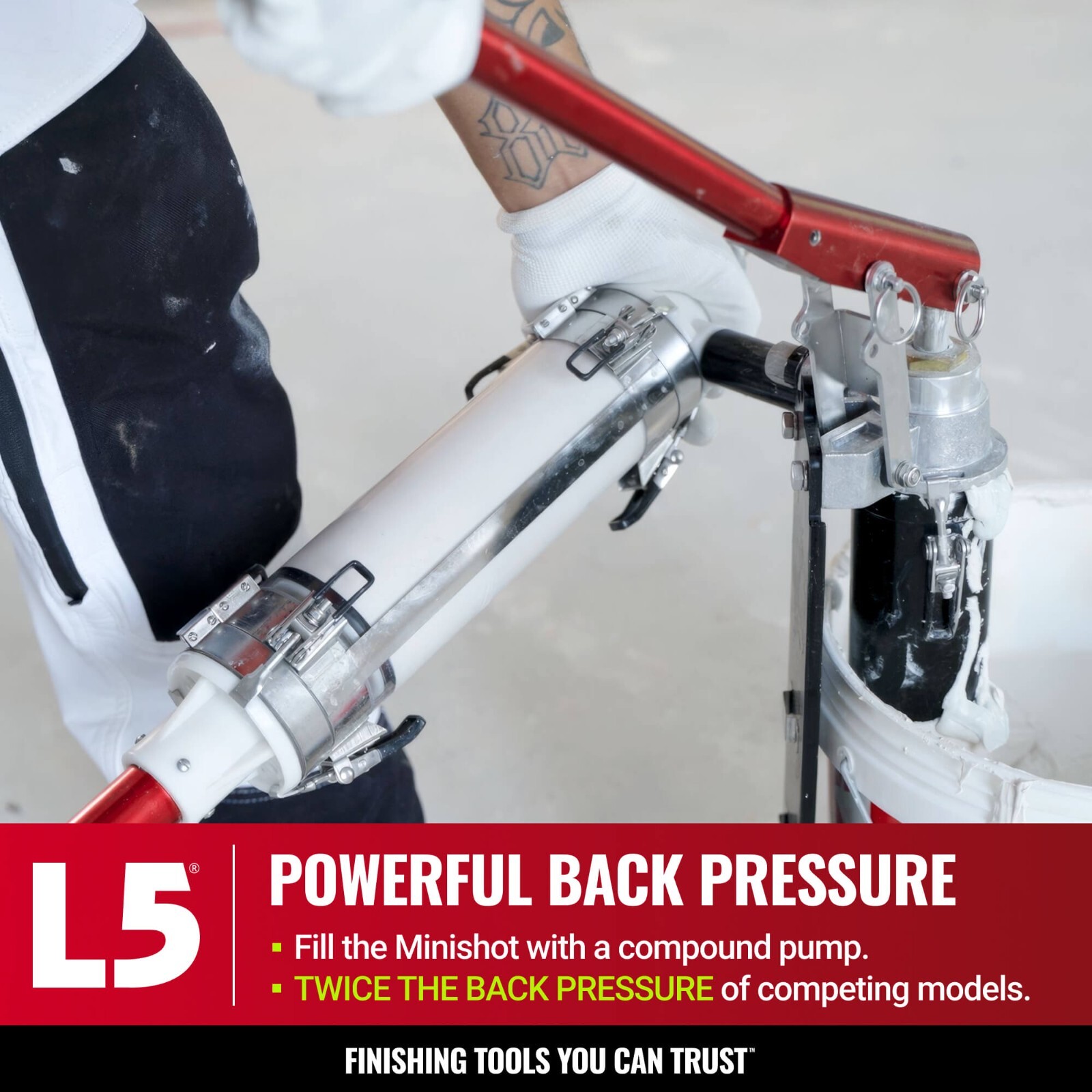 LEVEL5 Drywall Tools – MiniShot Gas-Assisted Compound Tube | 4-772