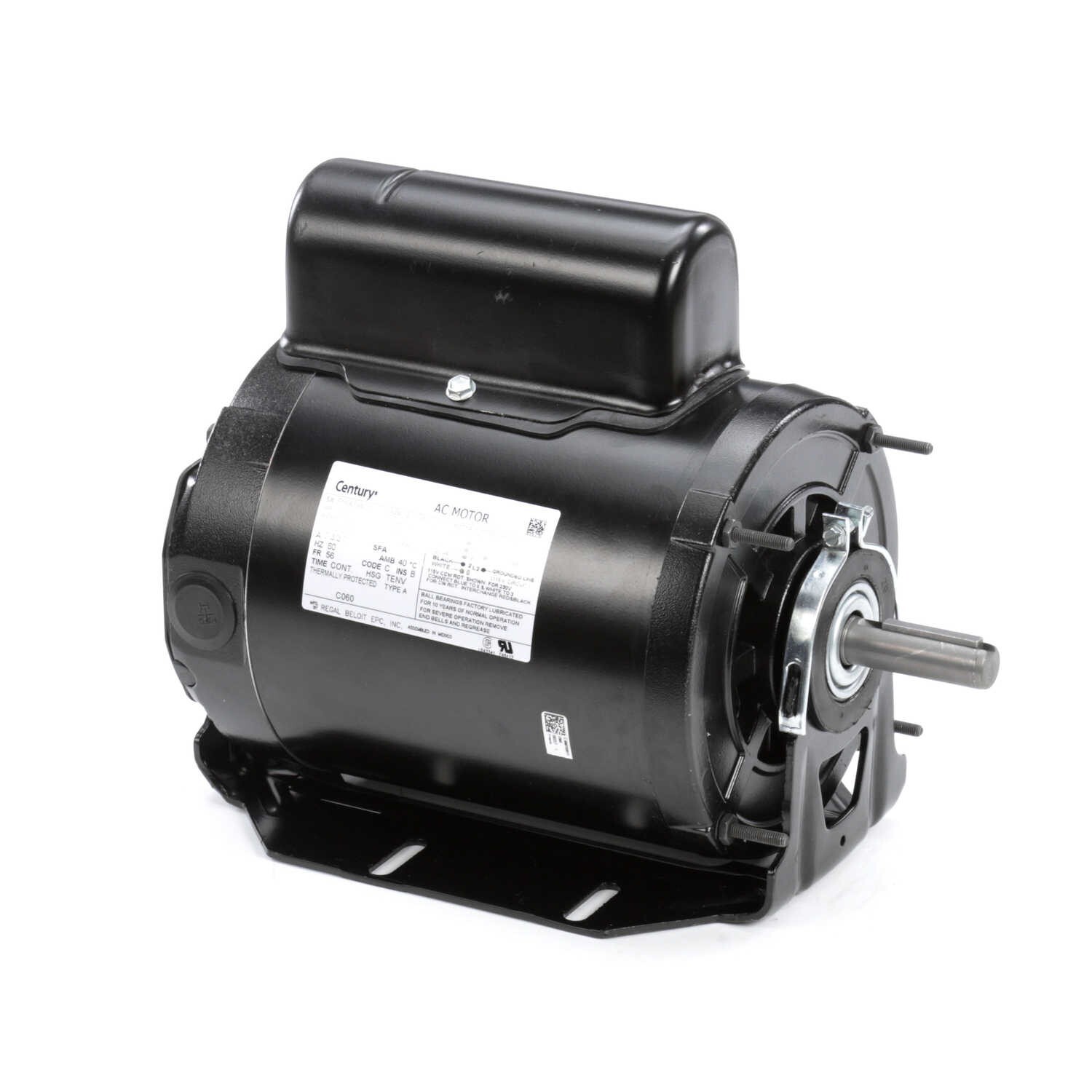 Century C060 Electric Motor 3/4 HP 1200 Rpm 1PH 115/230 Volt 56 Frame