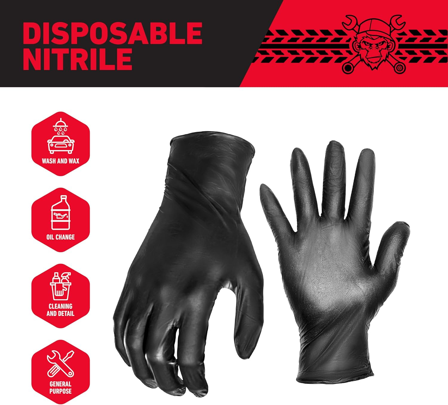 Grease Monkey Work Gloves, Men’S Nitrile All Purpose Gloves with Grip for Constr