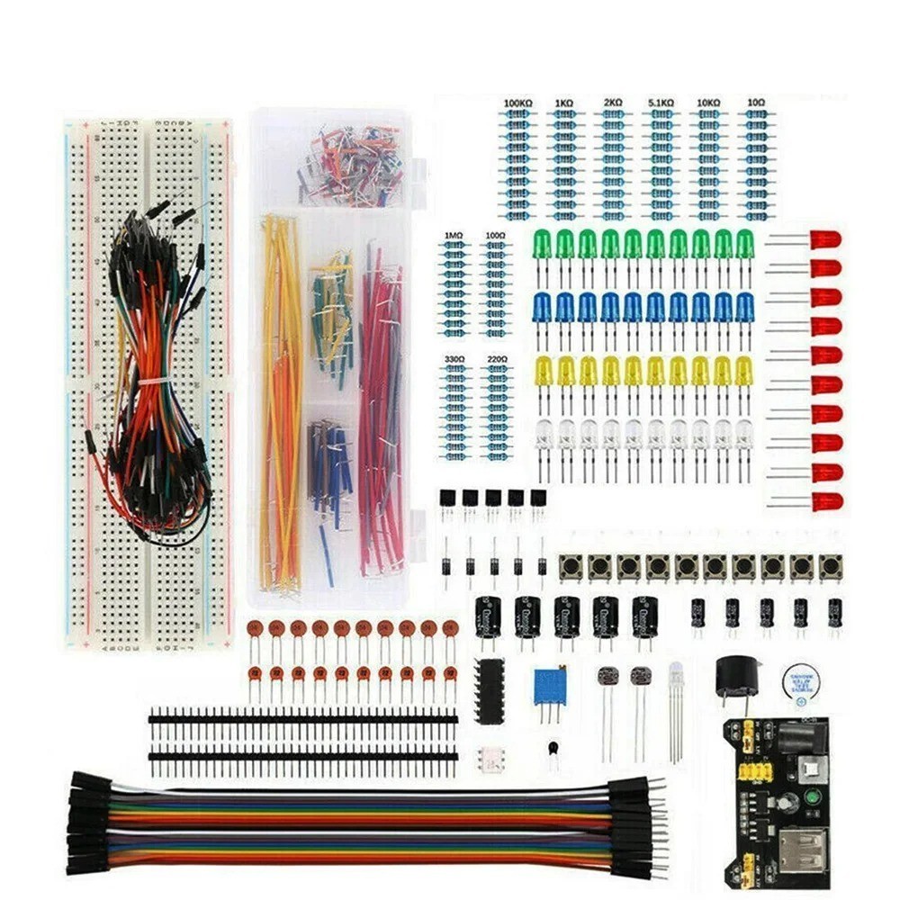 830pcs Mixed Grab Bag of Electronic Components LOT Kit Resistor Capacitor Parts