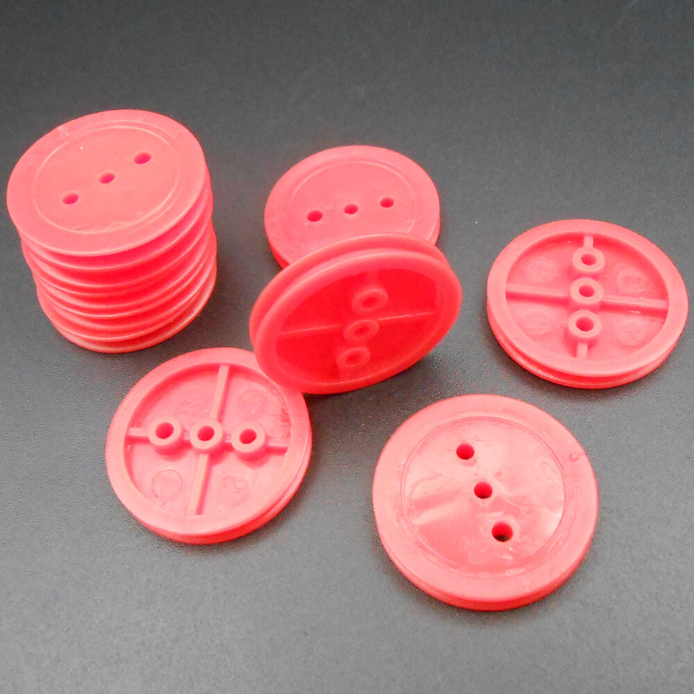 20Pcs X Plastic Pulley Model Motor Wheels 24MM Shaft Hole Bore 2MM 1.95MM 2.05MM