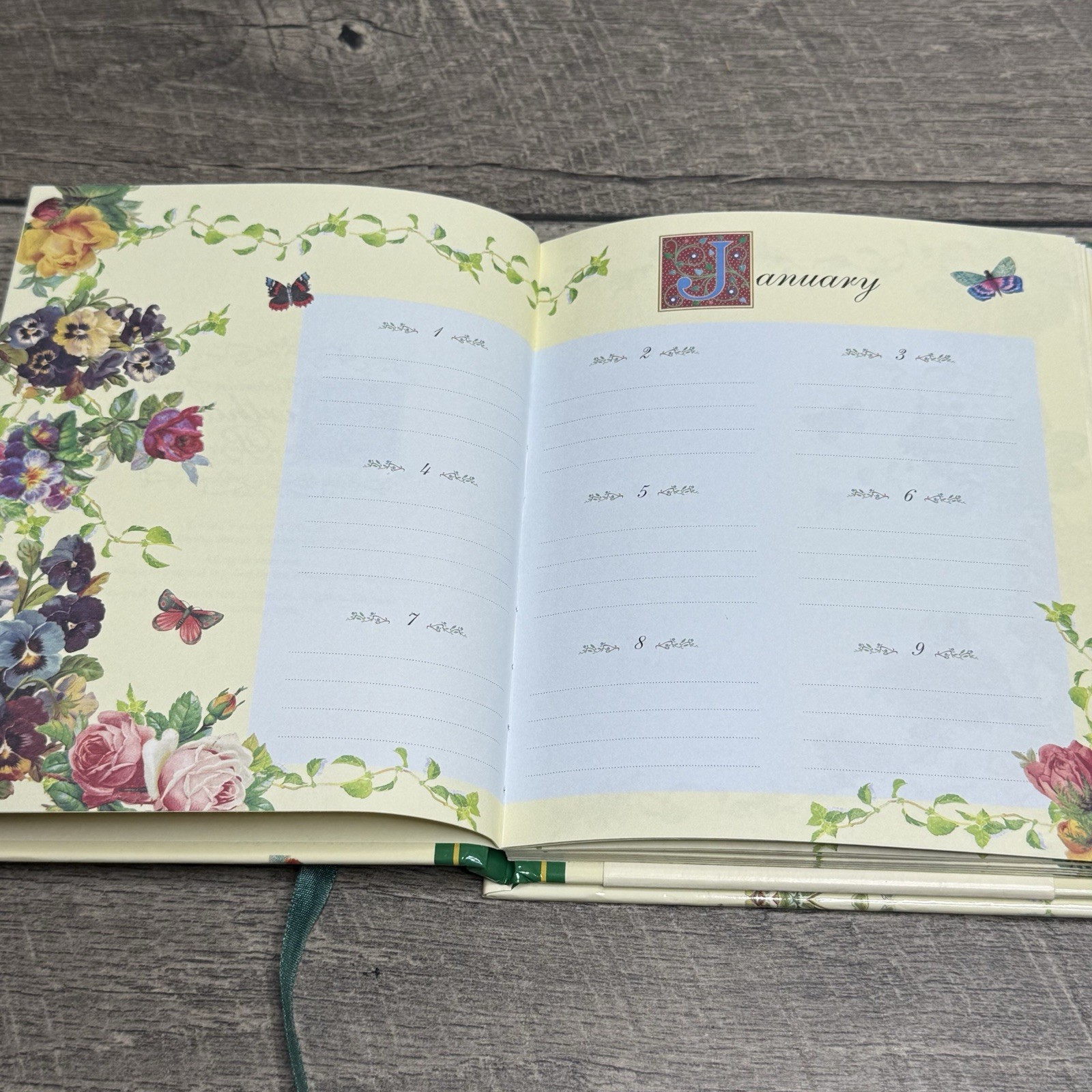 Vintage Victorian Floral Address Telephone & Birthday Book Set 1990s Waverley