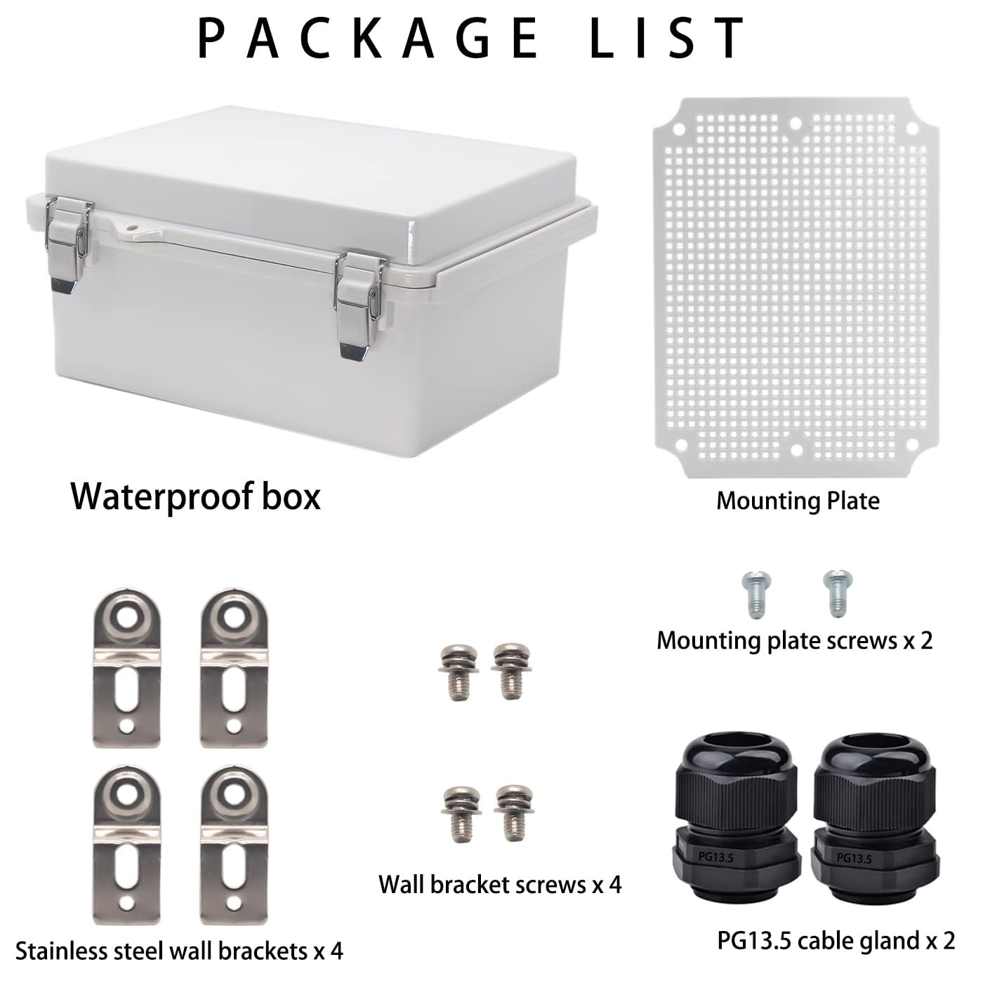 YETLEBOX Outdoor Waterproof Electrical Box 8.66″ x 6.69″ x 4.33″, Grey
