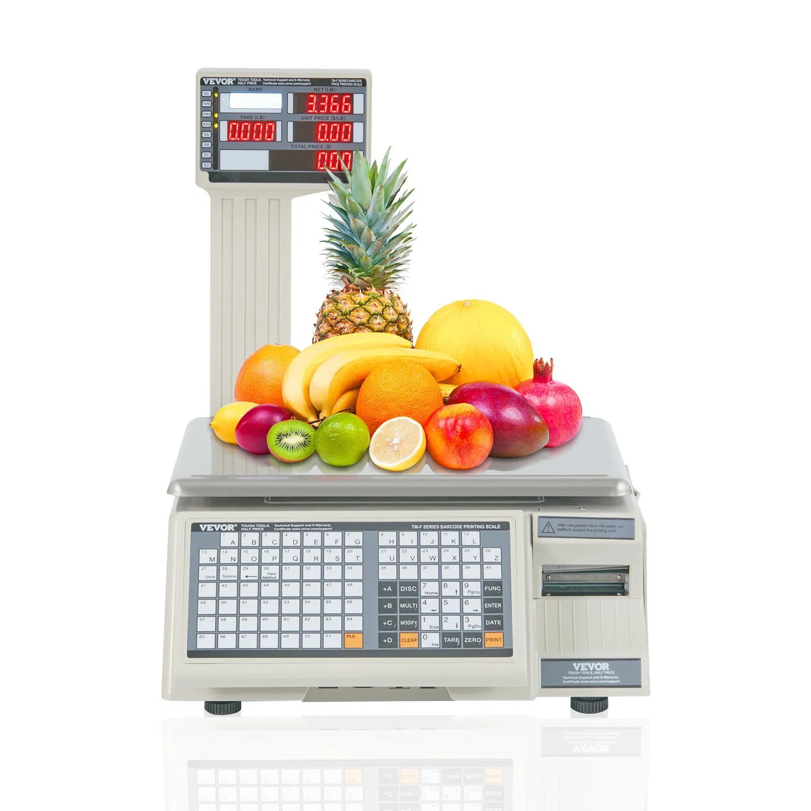Electronic Price Computing Scale, 66 LB Digital Deli Weight Scales, LCD & LED Di