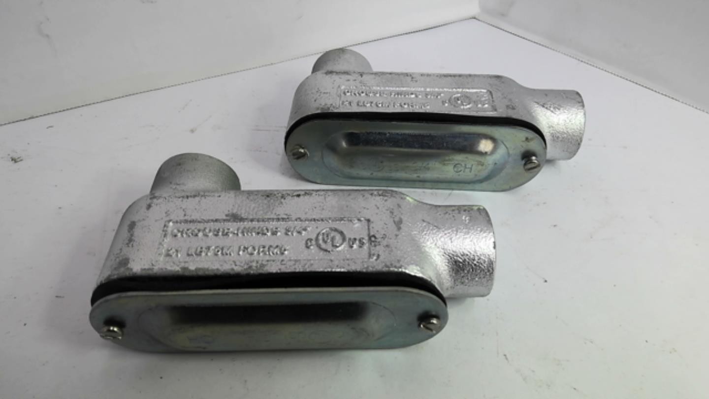 Crouse Hinds 3/4″ 21 LB75M Electrical Cover Lot of 2