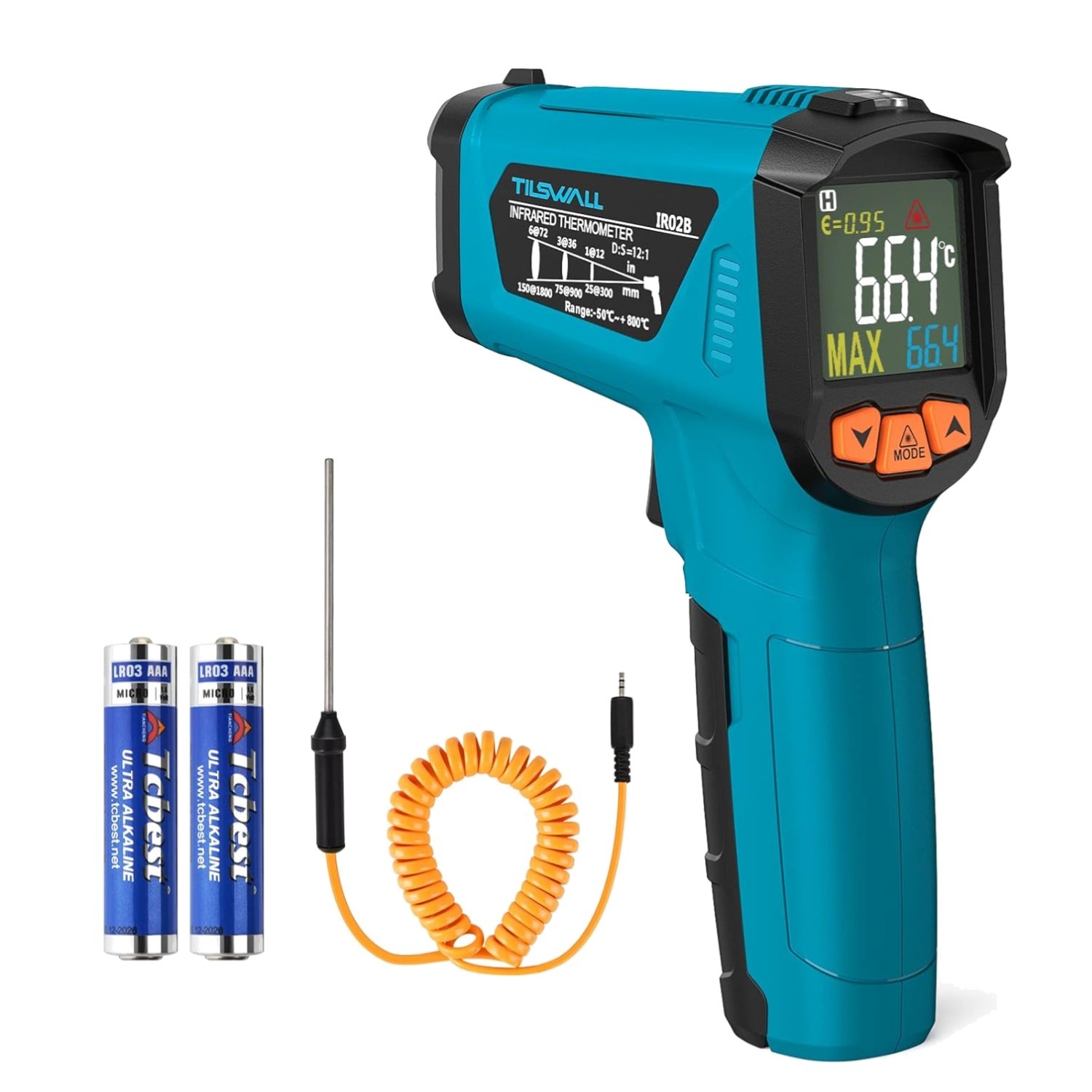 LCD Backlight, Data Hold, Auto-off, Cooking Aid Thermometer