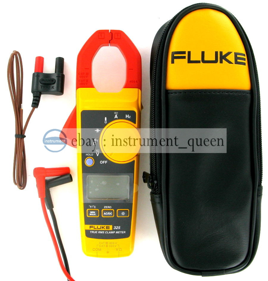 Fluke 325 True-RMS Clamp Meter 40.00 A / 400.0 A with Soft carrying case