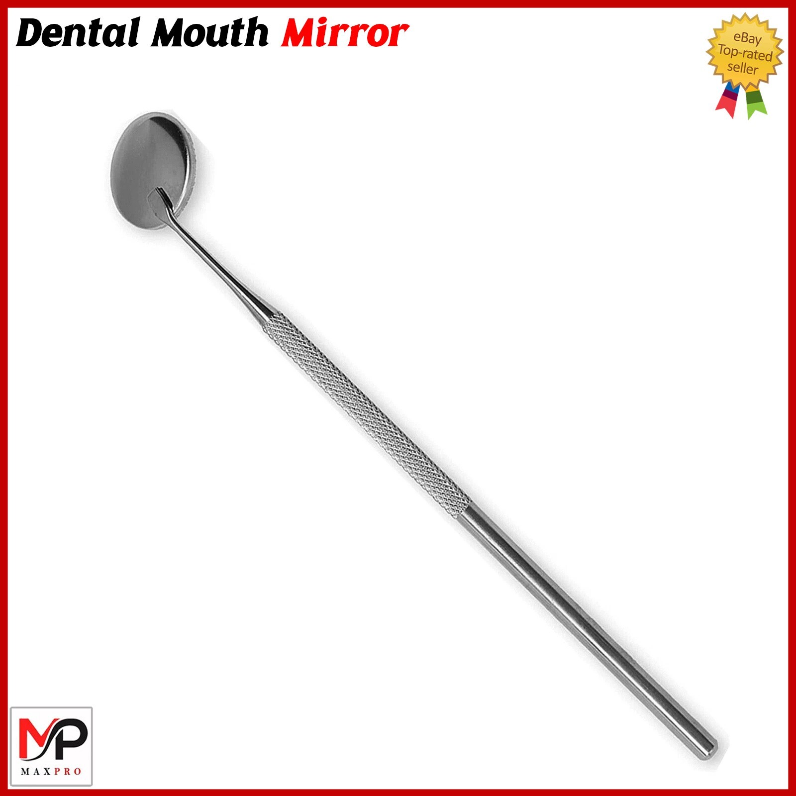 Dental Mouth Mirror #5 w/Handle Dental Instruments German Grade Stainless 15 PCS