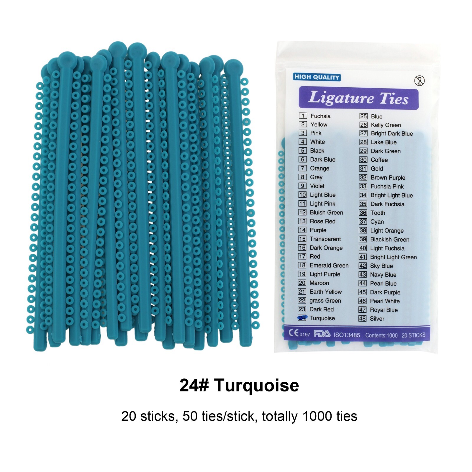 1000pcs Dental Orthodontic Ligature Ties Elastic Rubber Bands Braces ortodoncia