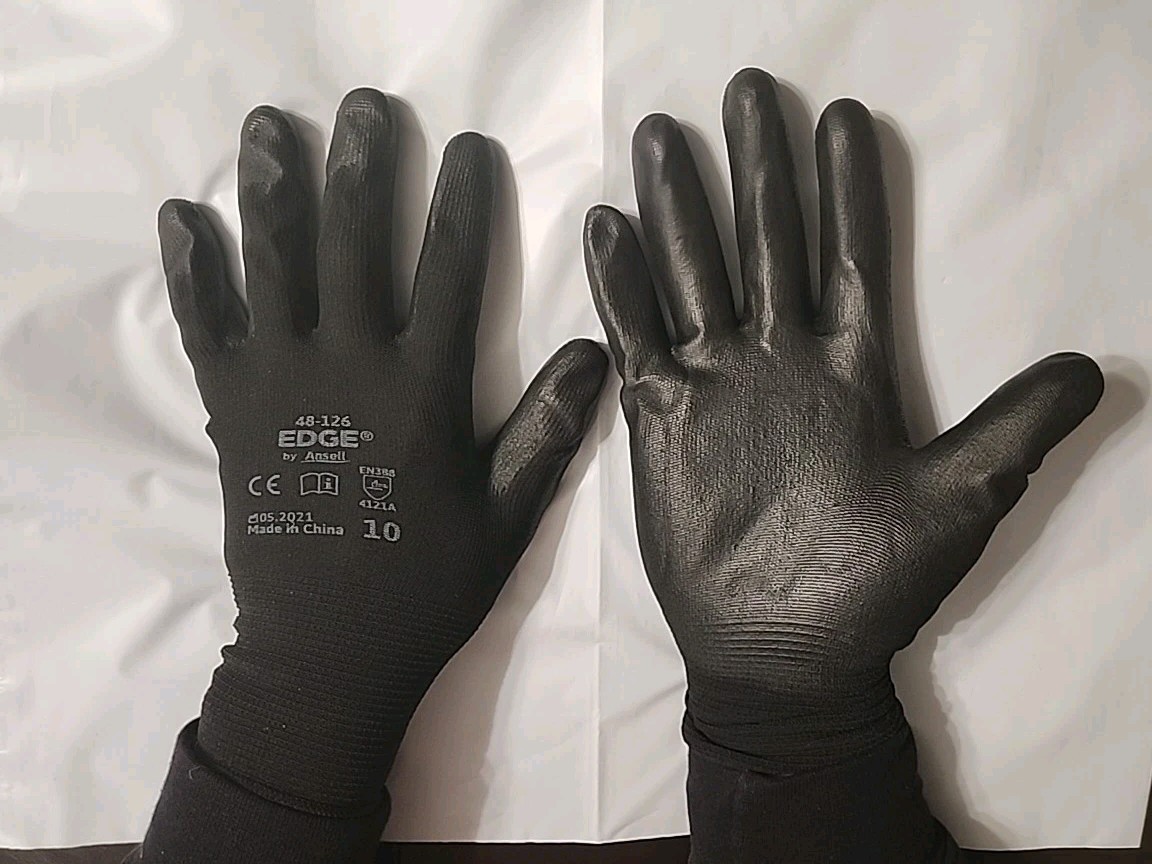 12 pairs XL Ansell EDGE 48-126 Abrasion-resistant gloves Size 10 X large