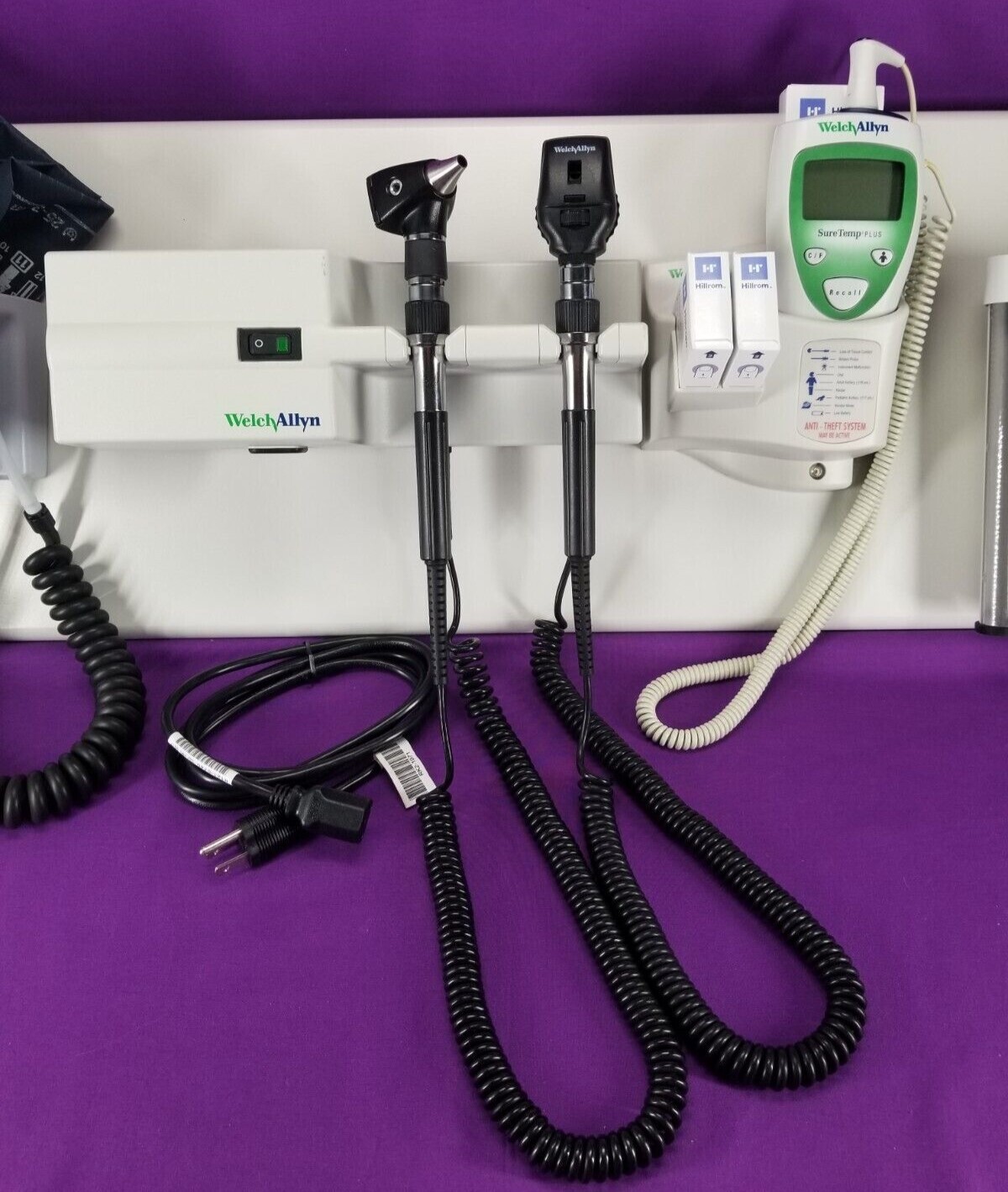 Welch Allyn Integrated 767 Diangostic Wall Board w/ Otoscope, Ophth-collectible