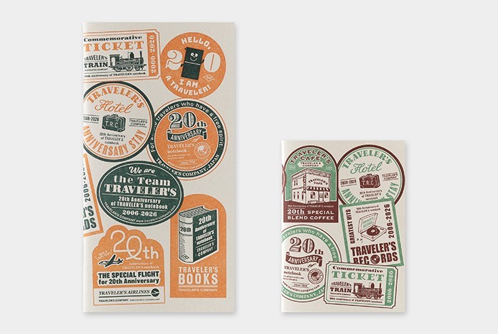 5 Set Traveler’s Notebook 20th Anniversary Baby Notebook Black set TRC CARAVAN