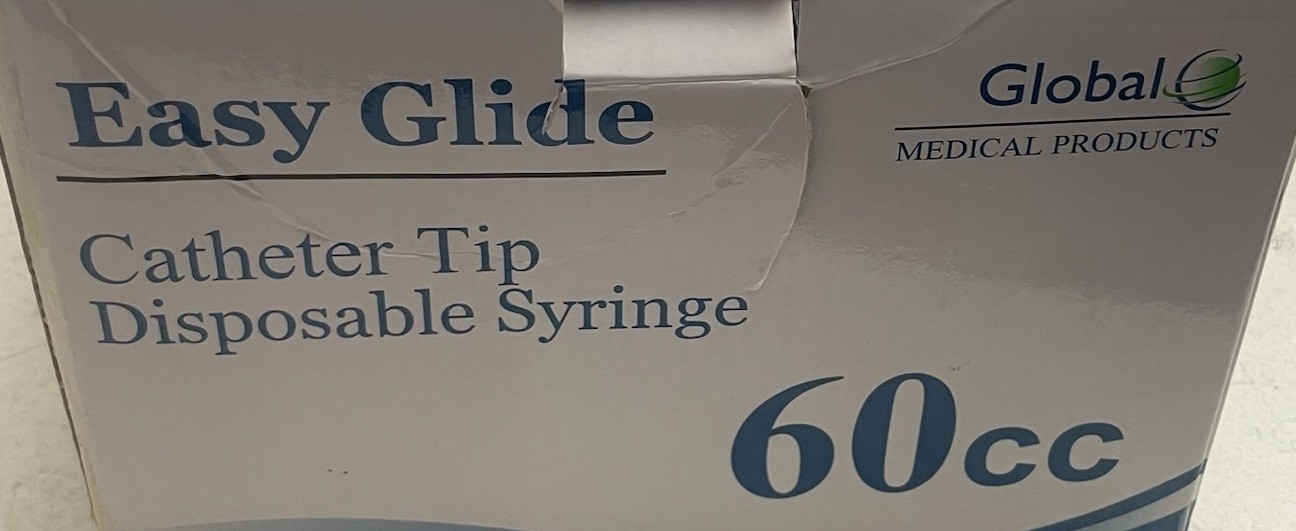 Global Easy Glide Syringe 60ml/cc Sterile Single Use Catheter Tip Qty.5 – New