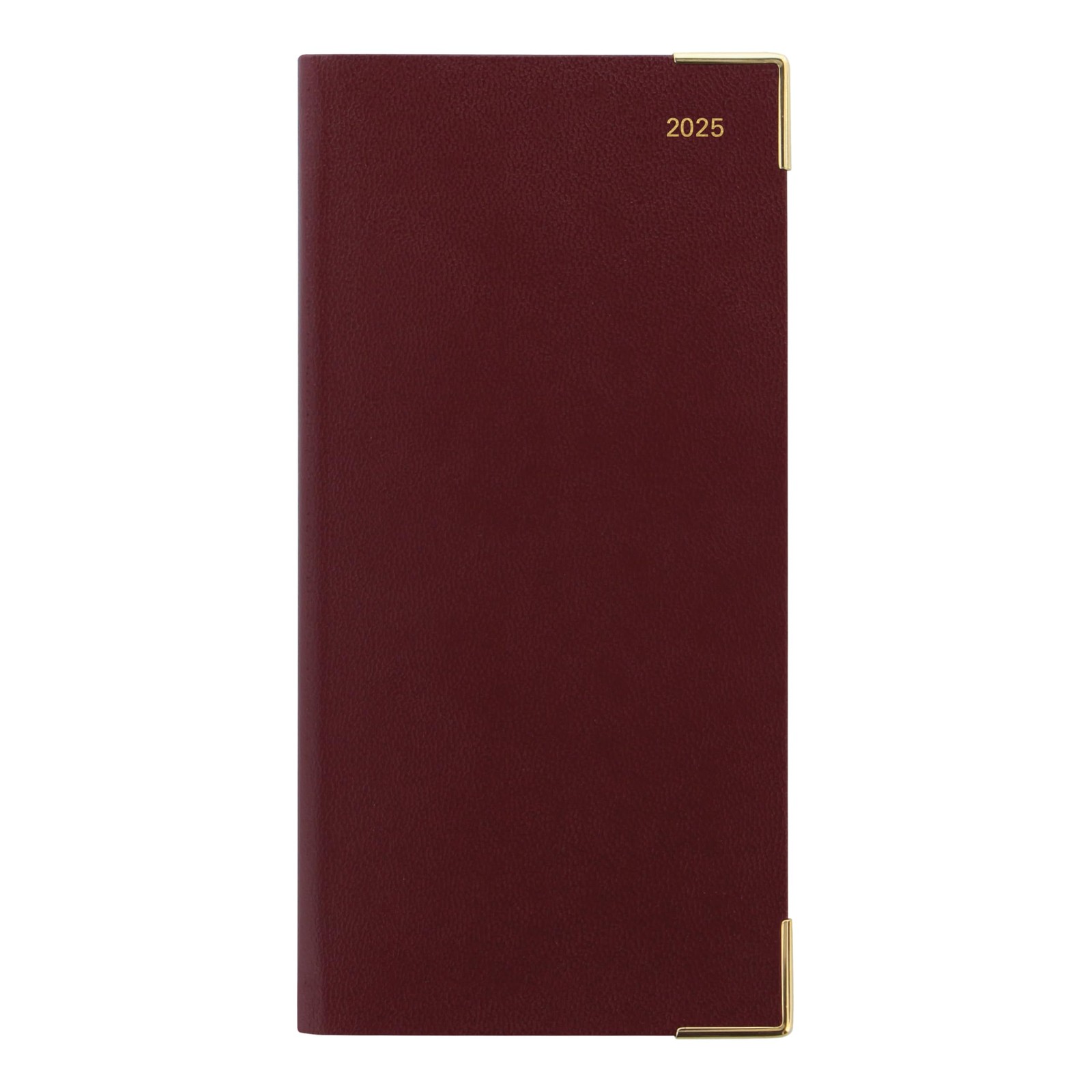 Letts of London Classic 2025 Monthly Planner, Slim, 6.625″ x 3.25″, Burgundy