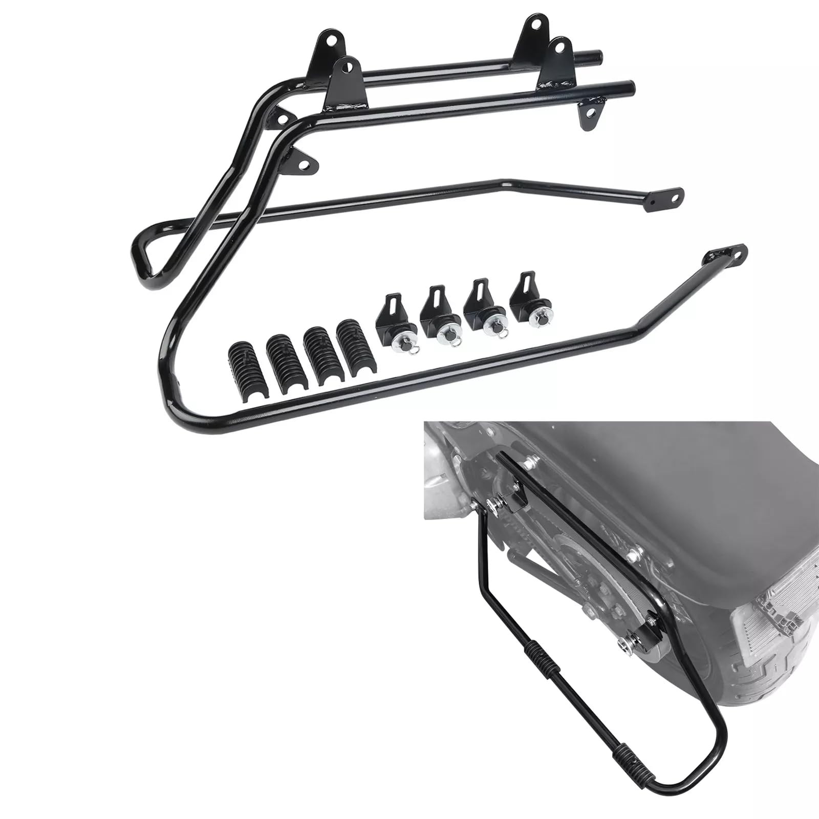 BriSunshine Hard Saddlebag Saddle bag Conversion Brackets For Harley Softail