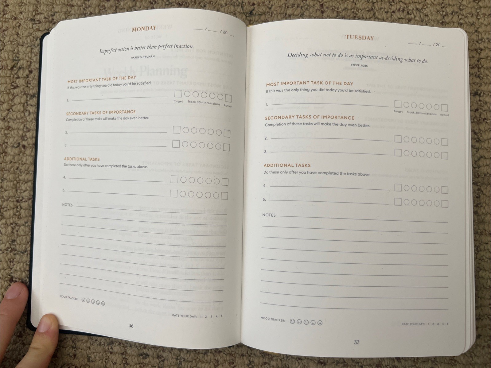Intelligent Change 3-Month Productivity Planner Tools for Time Management