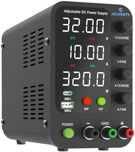 DC Power Supply Variable, 0-32V 0-10A Switching Bench Power Supply with 20W U…