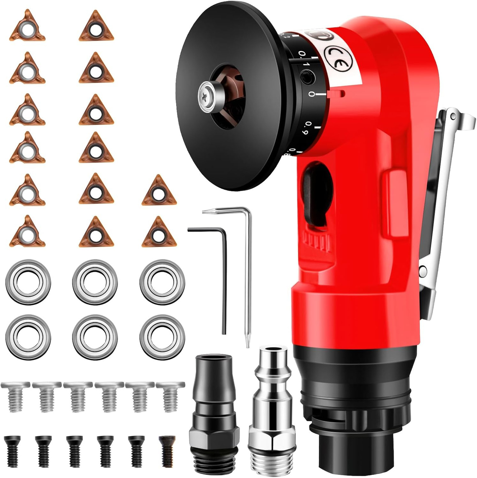 Pneumatic Chamfering Tool 30000 RPM with Blades Bearings for Metal Wood PVC