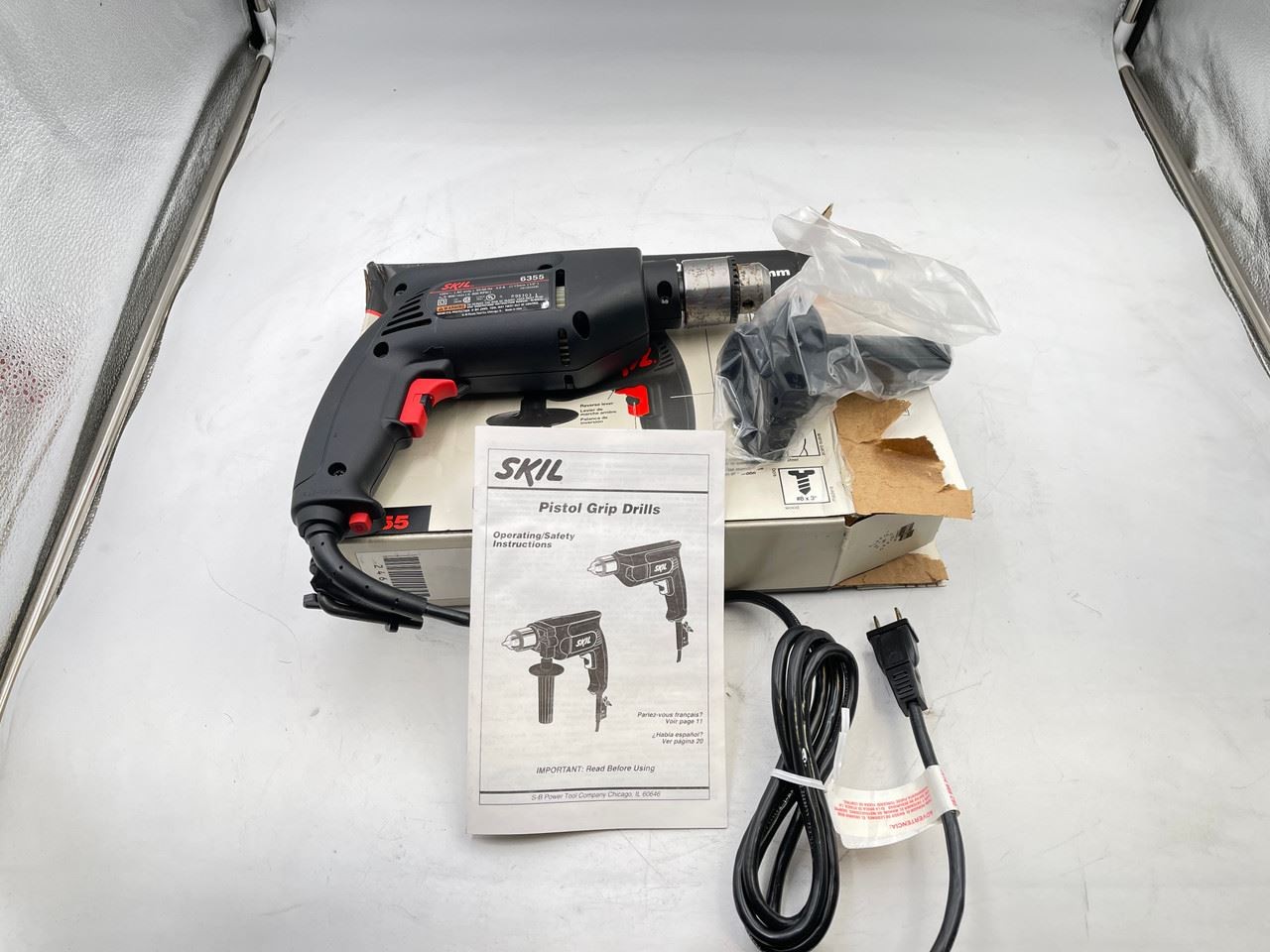 SKIL 1/2″ & 3/8″ Reversing Corded Drill Set of 2 New