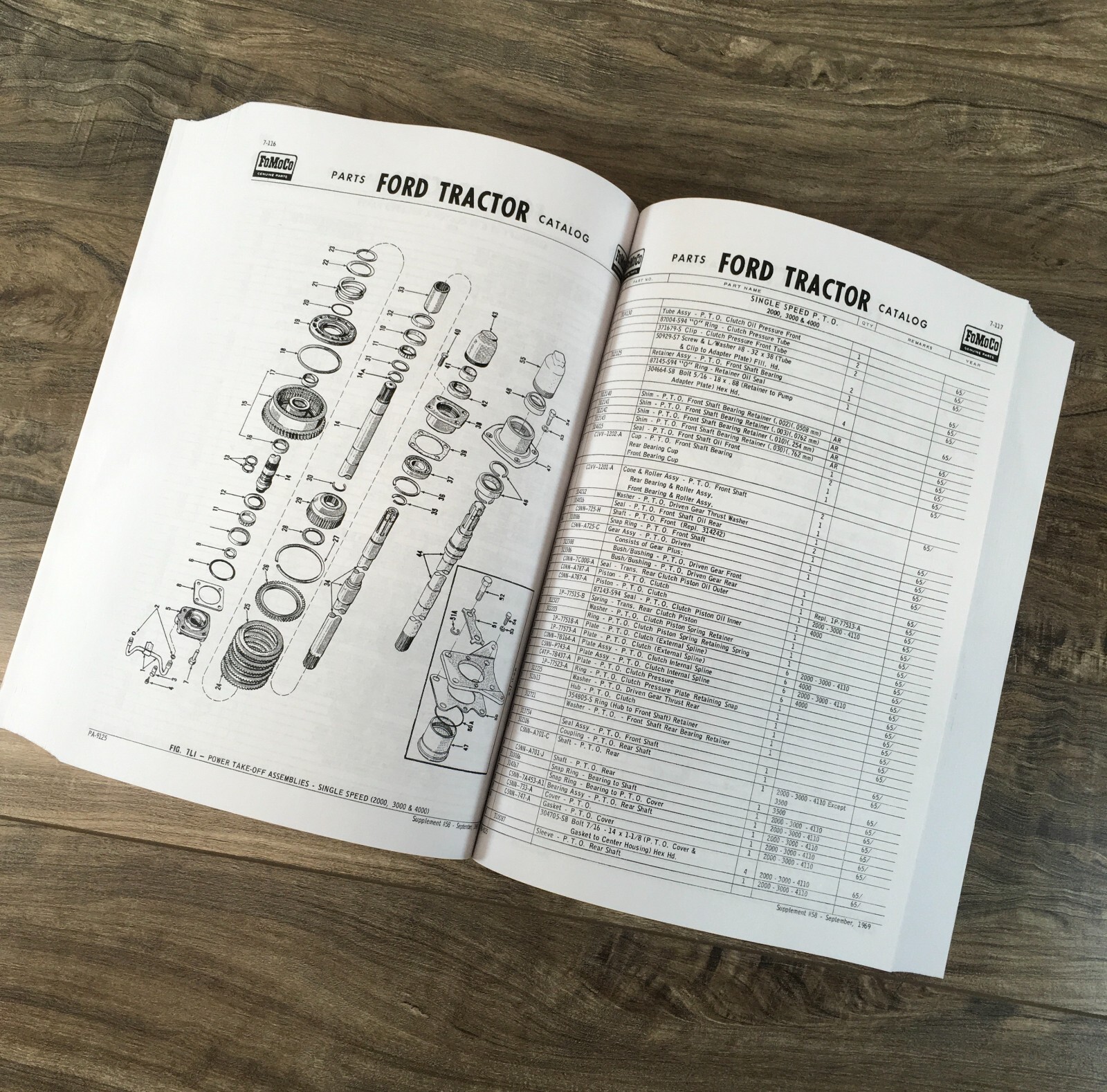 Ford 2000 3000 4000 5000 7000 Series Tractor Parts Manual Catalog