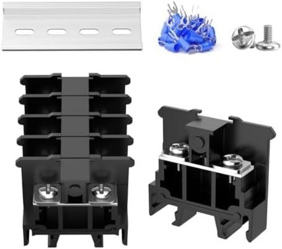 JHY1 DIN Rail Terminal Block Strip 660V 32A 6mm 5Pcs