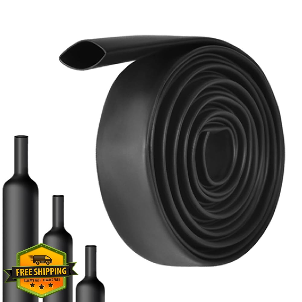 Zangboer 3/4″ Black heat shrink tubing 10Ft