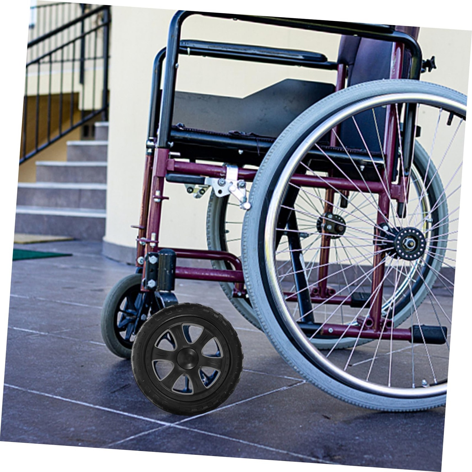Replacement Grocery Cart Wheels 6.69 Inch Folding Shopping Trolley 2 PCS