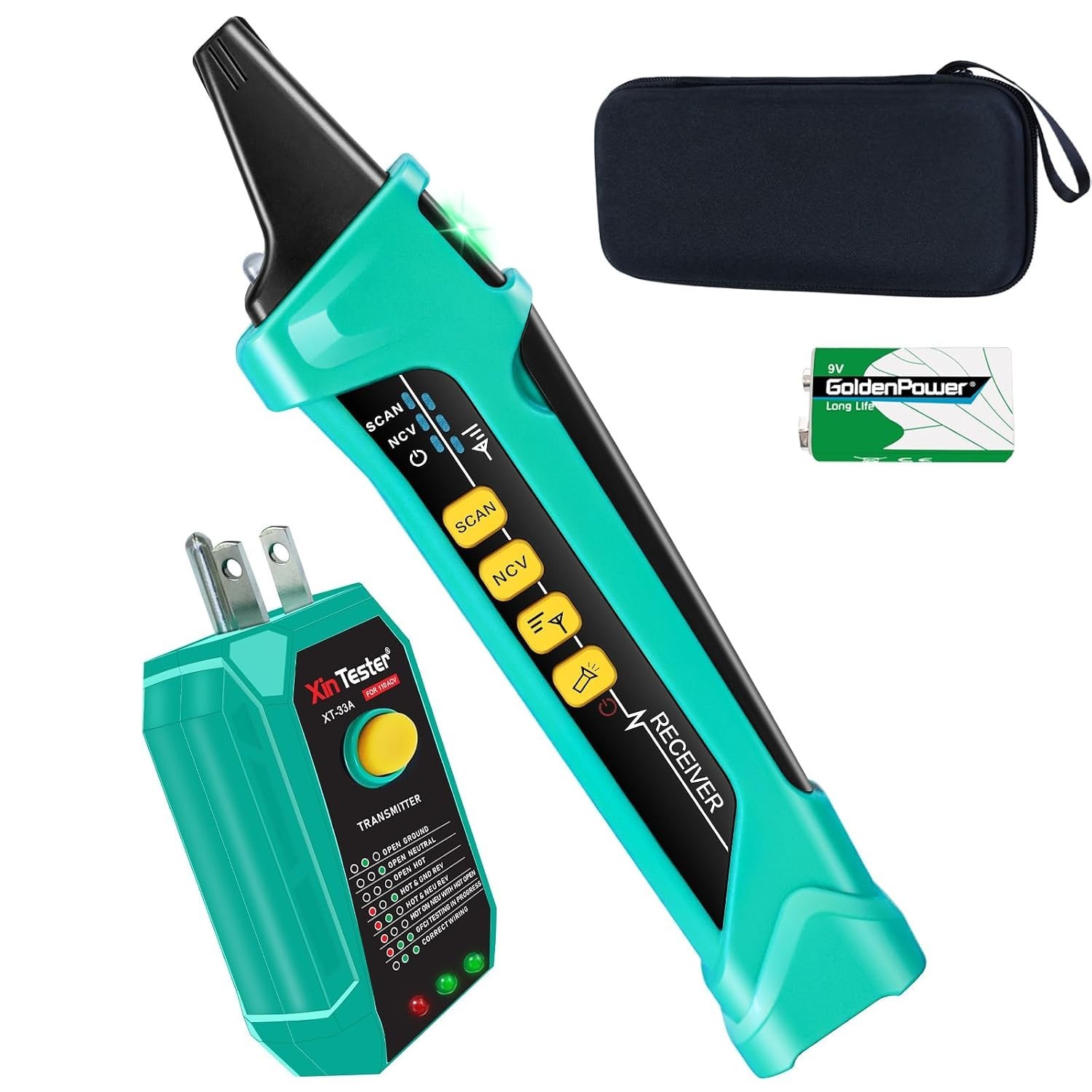 Xin Tester XT-33A Digital Circuit Breaker Finder NCV GFCI Outlet Tester Tool