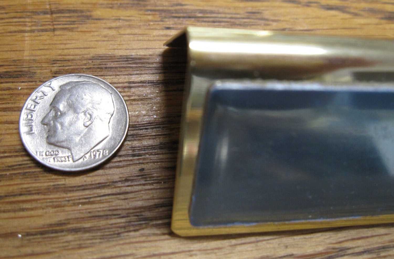 New Unused Brass Name Plates 3(1/8)» x 1 (3/8)» x 1″ (W x H x D) Small Half Size
