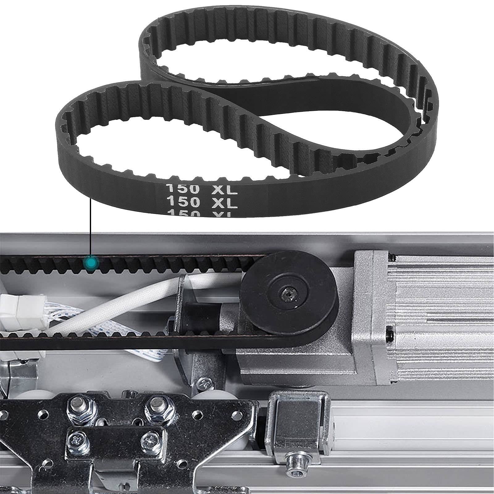 Qjaiune 2Pcs 150XL037 Timing Belt, 75T 10mm Cog Drive Belt
