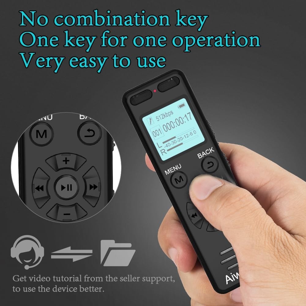 High-Quality 1536Kbps Digital Recorder – Password Protected & Variable Speed