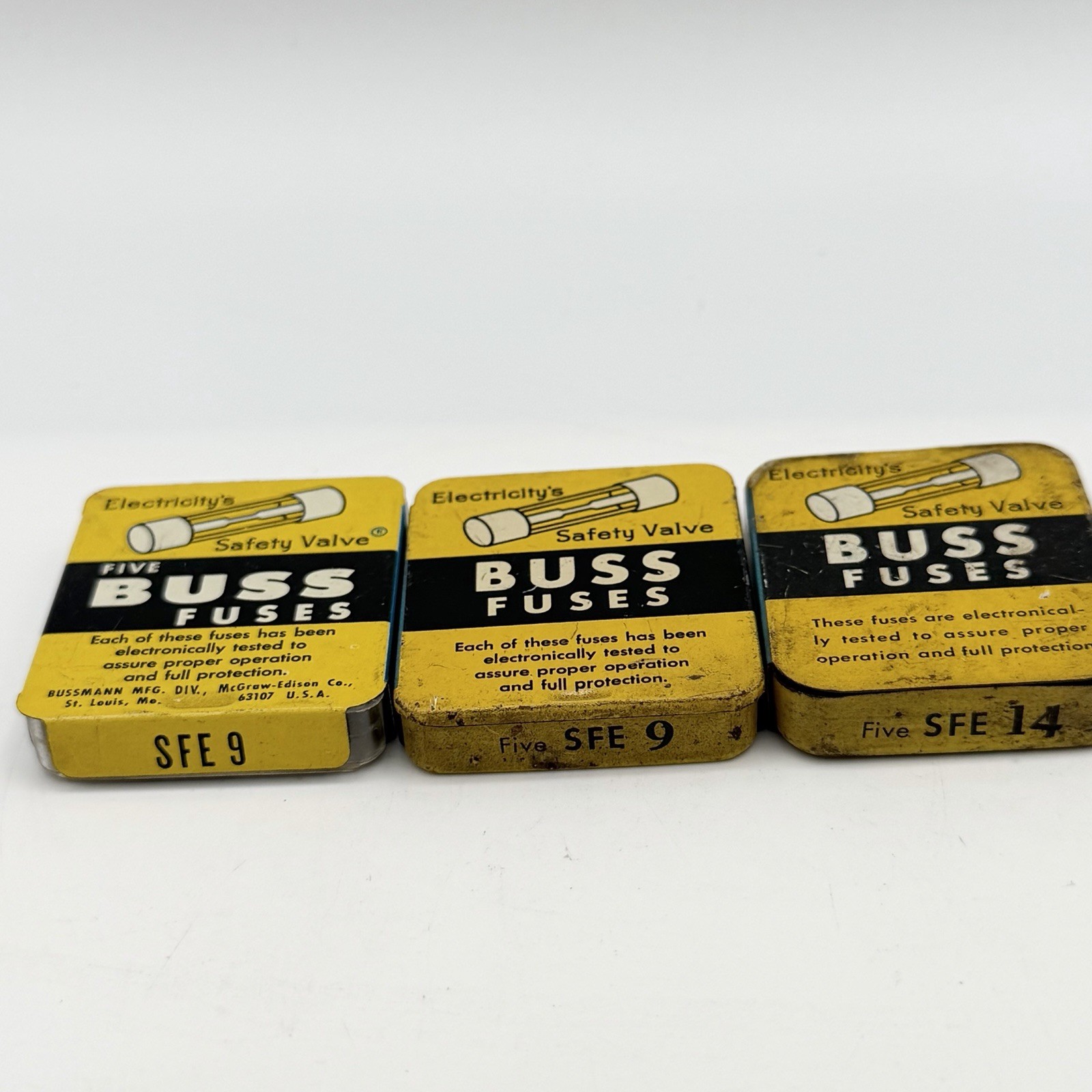 Bussmann SFE 9 SFE 14 Automotive Fast Acting Glass Fuse Lot 9 32V USA Kit Box