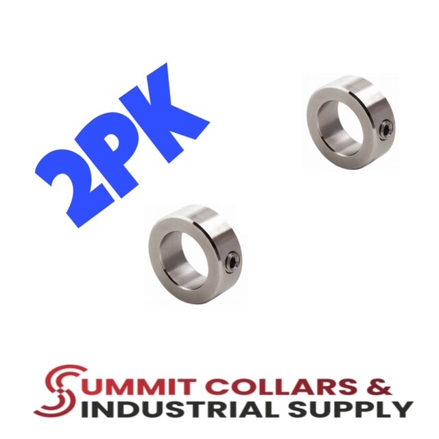 5/8” ID Bore Stainless Steel Shaft Collars Set Screw Style (2 PCS)