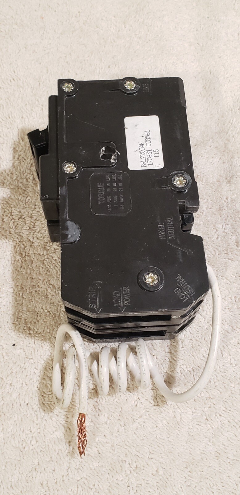 Eaton BRL220CAF 2P 20A Plug-In Arc Fault Circuit Breaker