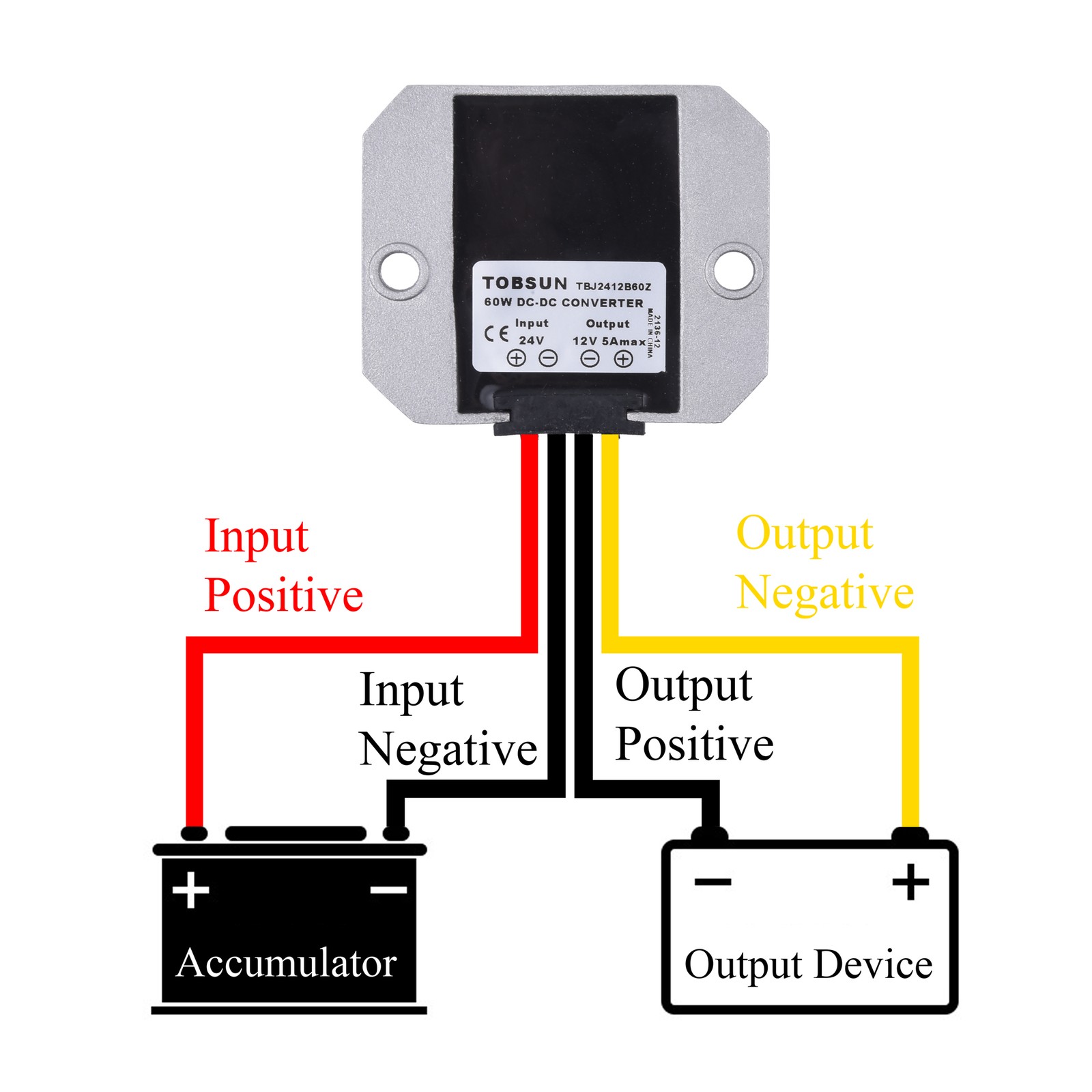 12V/24V to 5V DC/DC Power Converter 10A 50W Step Down Voltage Buck Regulator