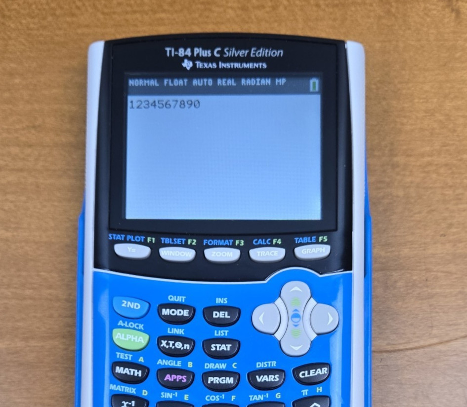 Texas Instruments TI-84 Plus C Silver Edition Graphing Calculator Blue Works